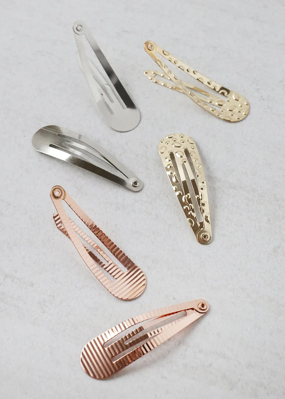 3 Sets Assorted Snap Hair Clips