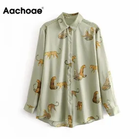Aachoae Leopard Stylish Shirt