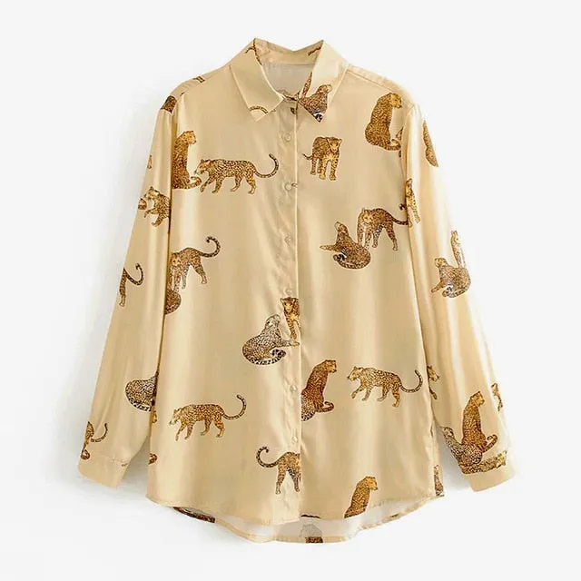 Aachoae Leopard Stylish Shirt