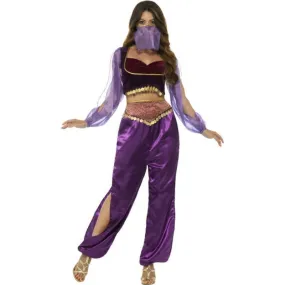Arabian Princess Costume, Purple, with Trousers, Top & Face Veil