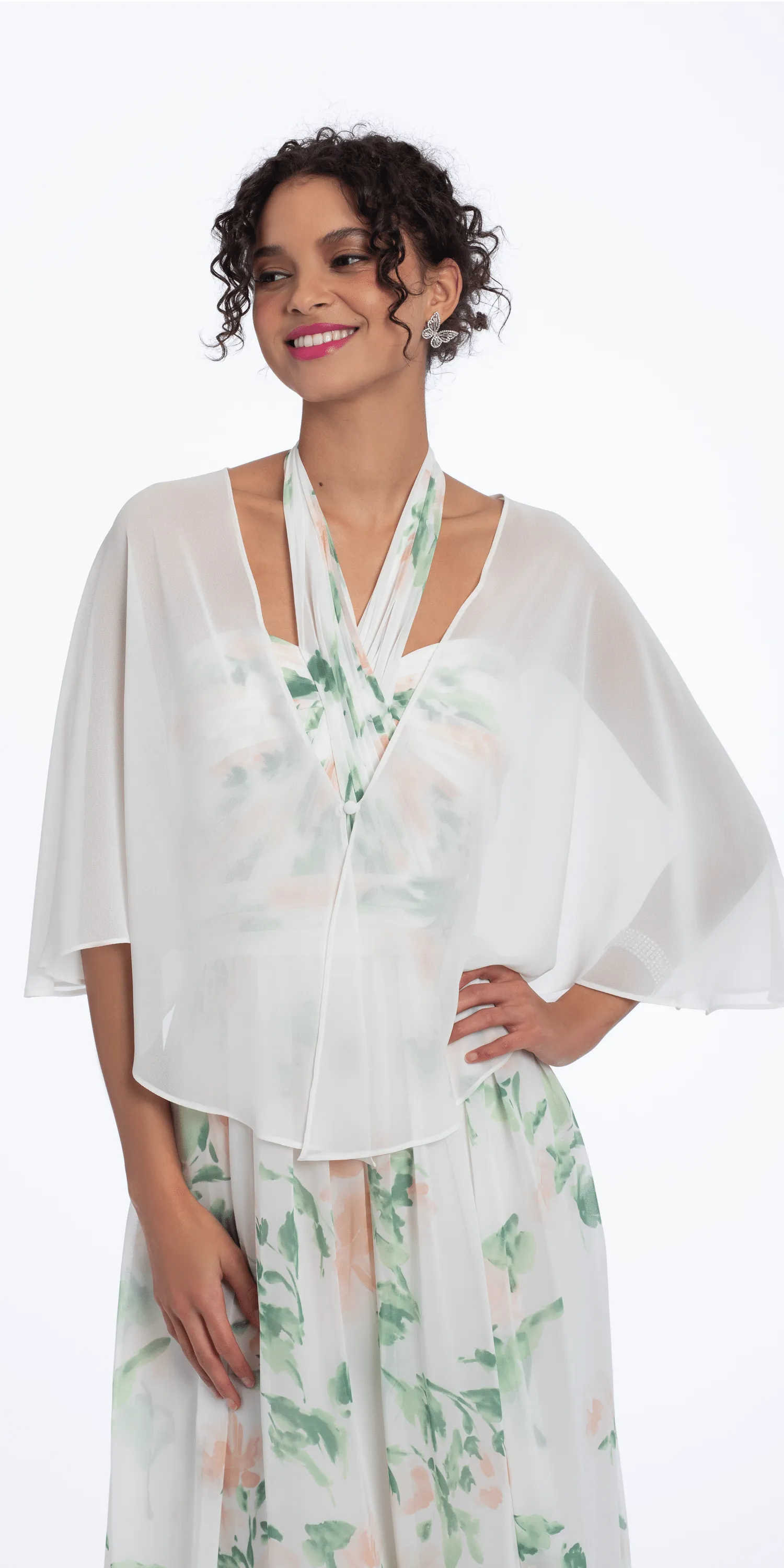 Chiffon Convertible Cape