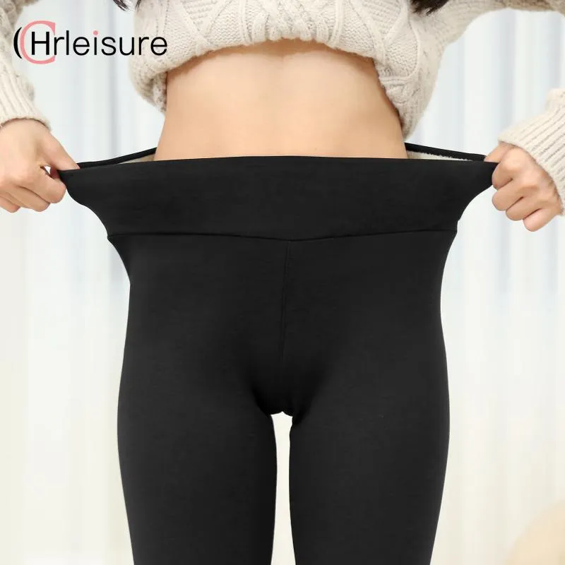 CHRLEISURE Warm Winter Leggings Women Keep High Waist Velvet Casual Women Leggins