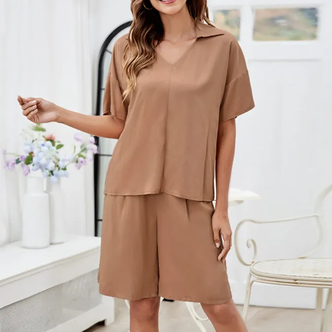 Comfortable Loose Solid Wholesale Two Piece Sets
