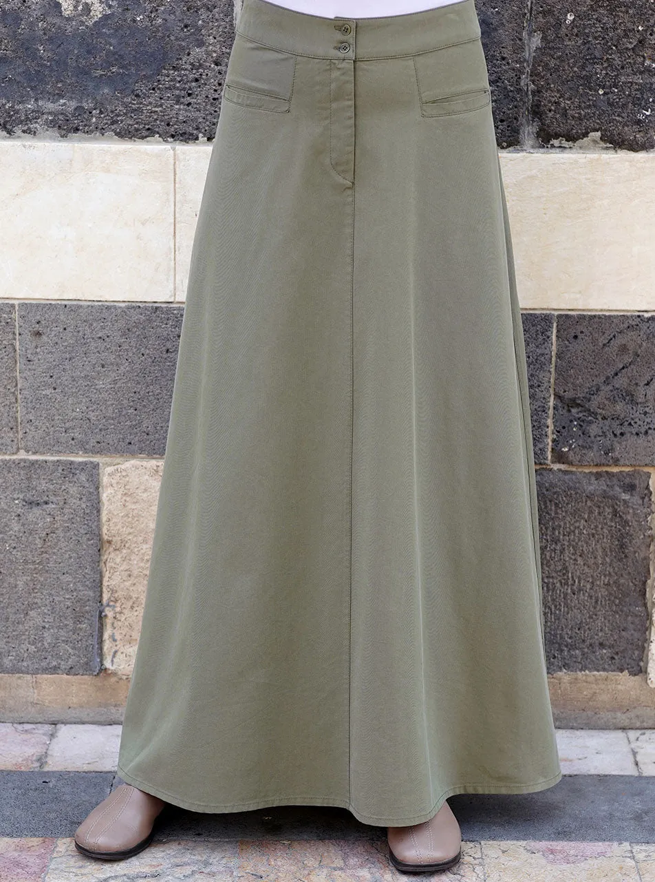 Cotton and Lyocell Flattering Fit Skirt