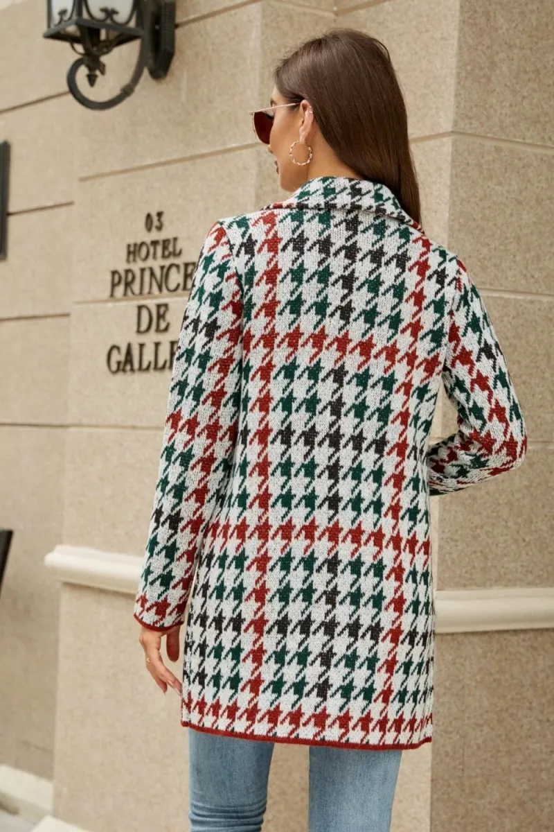 Cozy Check Plaid Cardigan Sweater