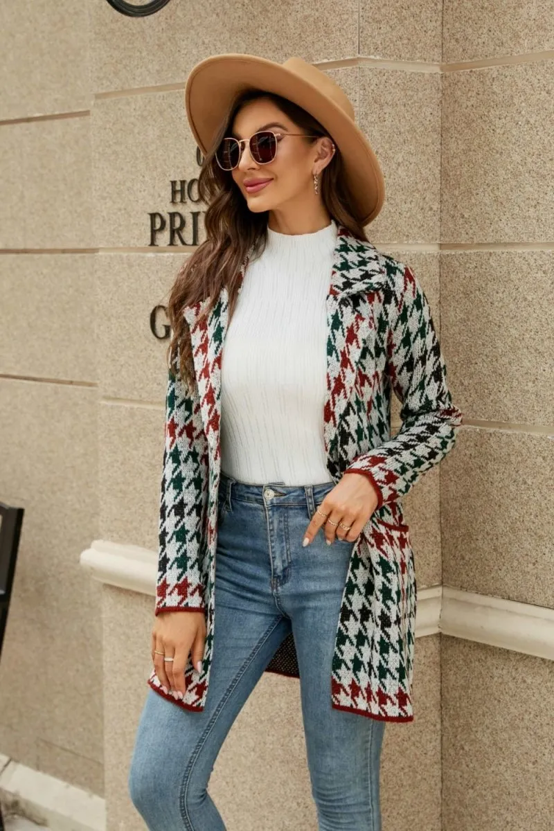 Cozy Check Plaid Cardigan Sweater