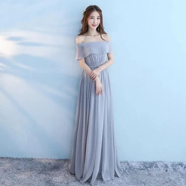 Customizable Chiffon Elegant A Line Bridesmaid Dresses