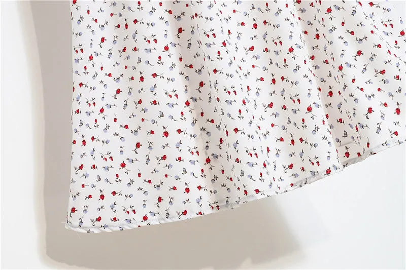 Daisy Skirt Women High Waist Floral Long Hip Flattering A-Line Skirt