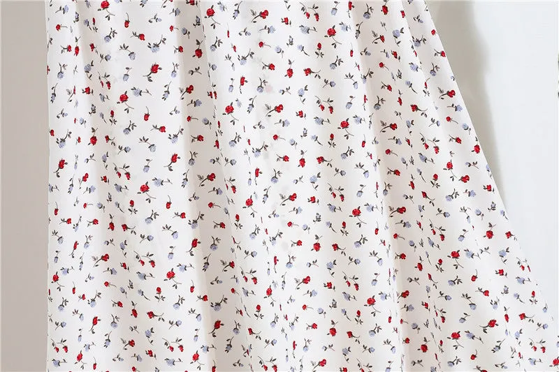 Daisy Skirt Women High Waist Floral Long Hip Flattering A-Line Skirt