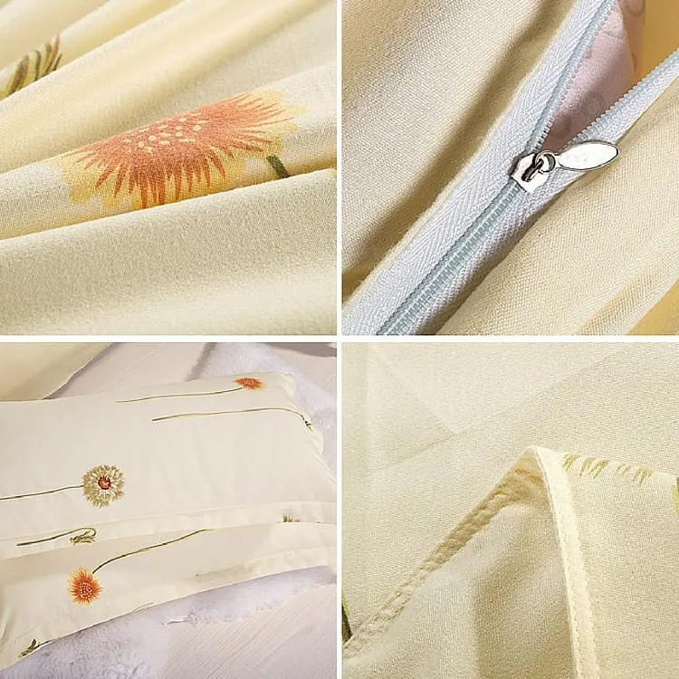 Dandelion Quilt Cover Bedsheet Set