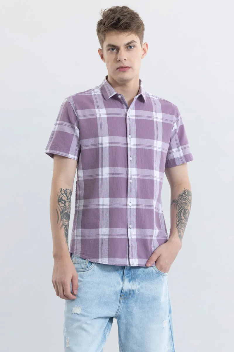 Delfina Purple Checks Shirt