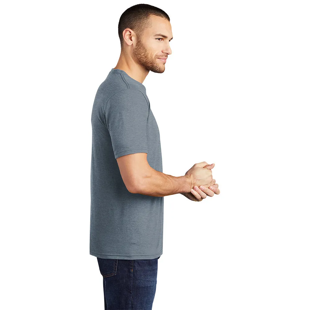 District DM130 Perfect Tri Tee - Flint Blue Heather