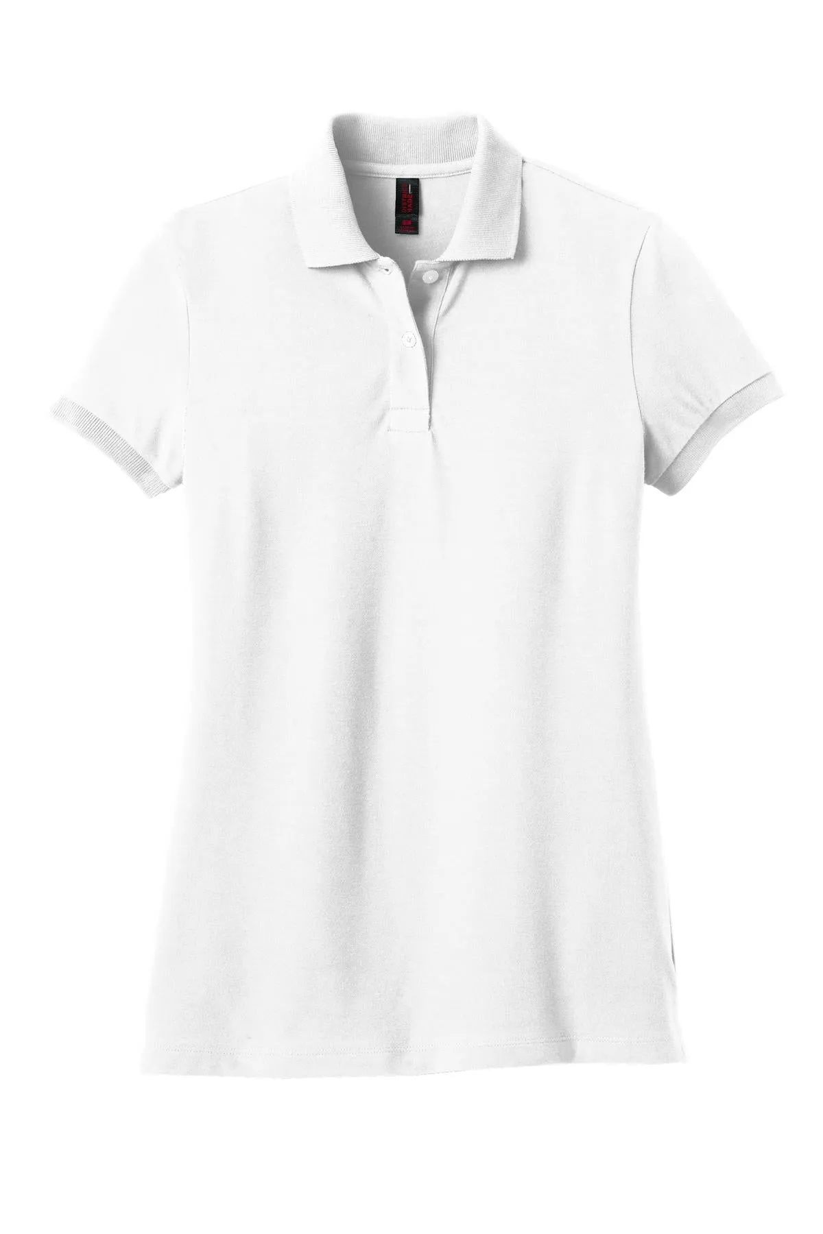 District Made Ladies Stretch Pique Polo. DM425
