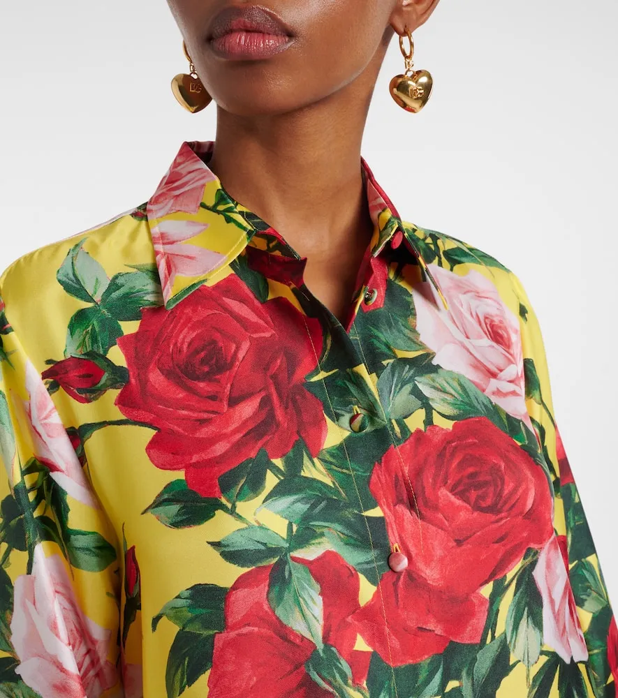 Dolce&Gabbana Floral silk shirt dress