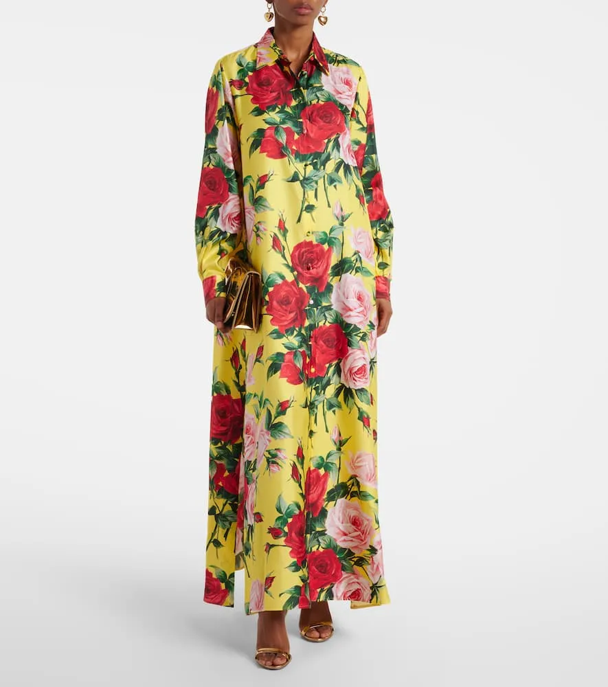 Dolce&Gabbana Floral silk shirt dress