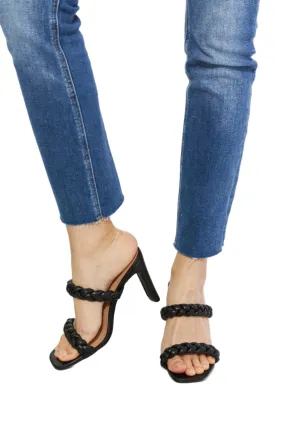 Double Braided Block Heel Sandals