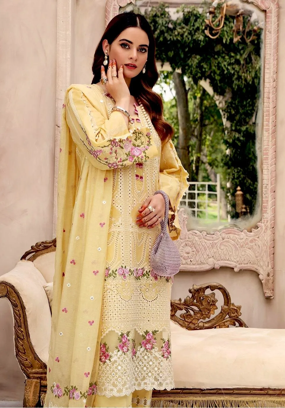 Elaf Festive Chikankari Collection 2021 – EPF- 2 B Morning Sun