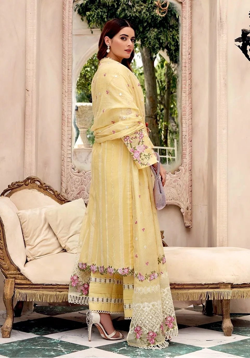 Elaf Festive Chikankari Collection 2021 – EPF- 2 B Morning Sun