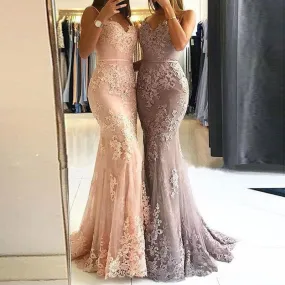 Elegant Bridesmaid dress trumpet style