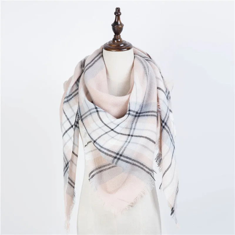 esign Women Triangles Scarf Long Scarves Shawl Autumn Winter