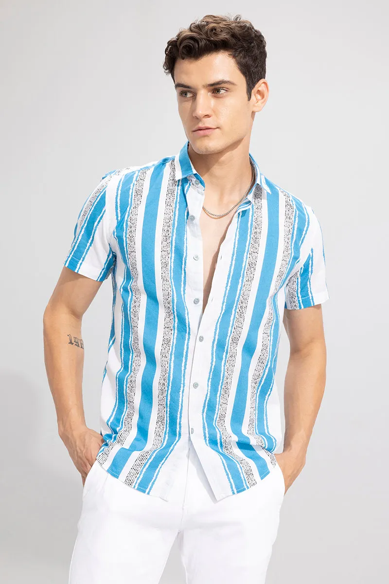 Faded Stripe Blue Shirt