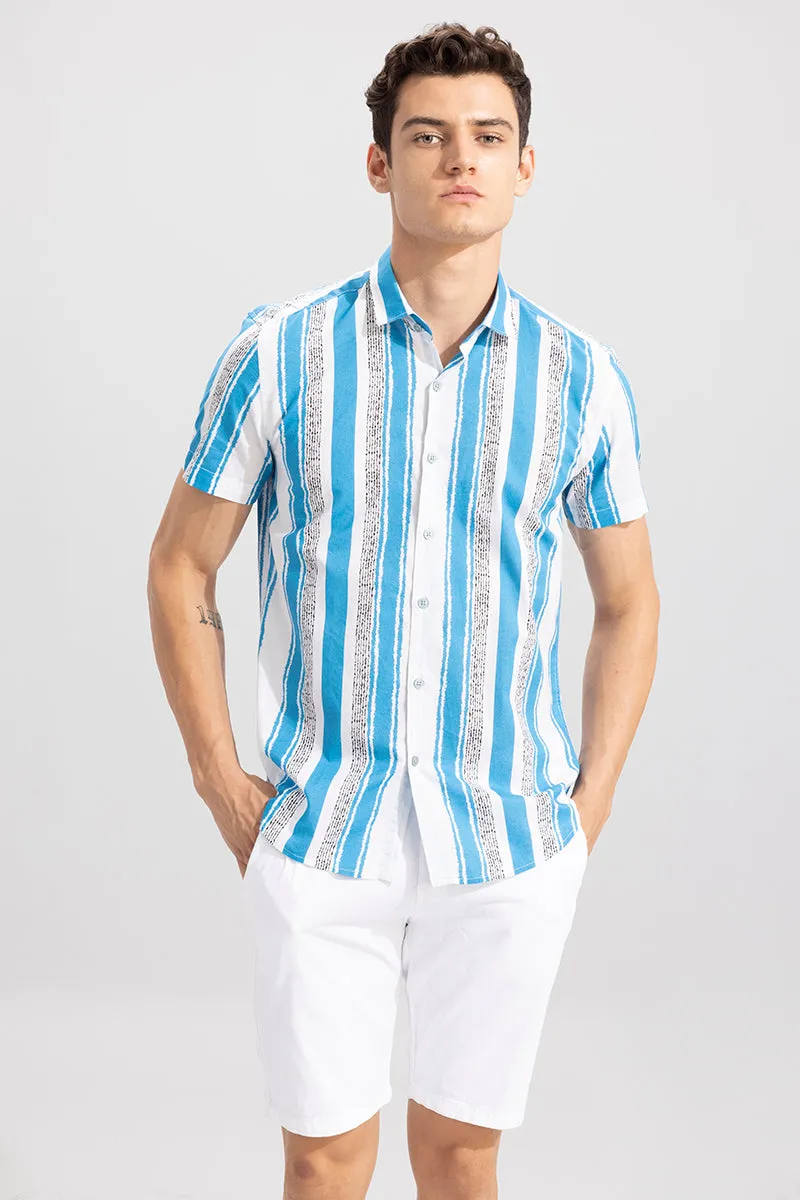 Faded Stripe Blue Shirt