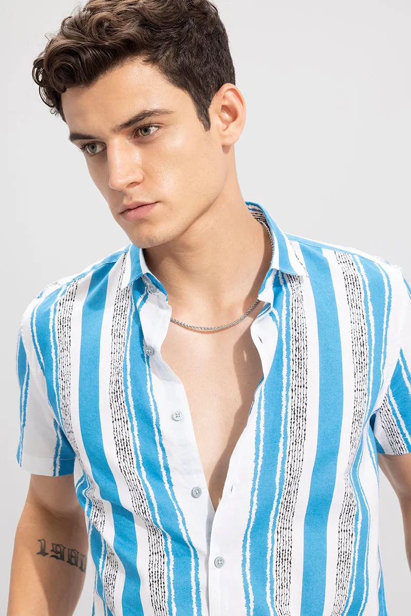 Faded Stripe Blue Shirt