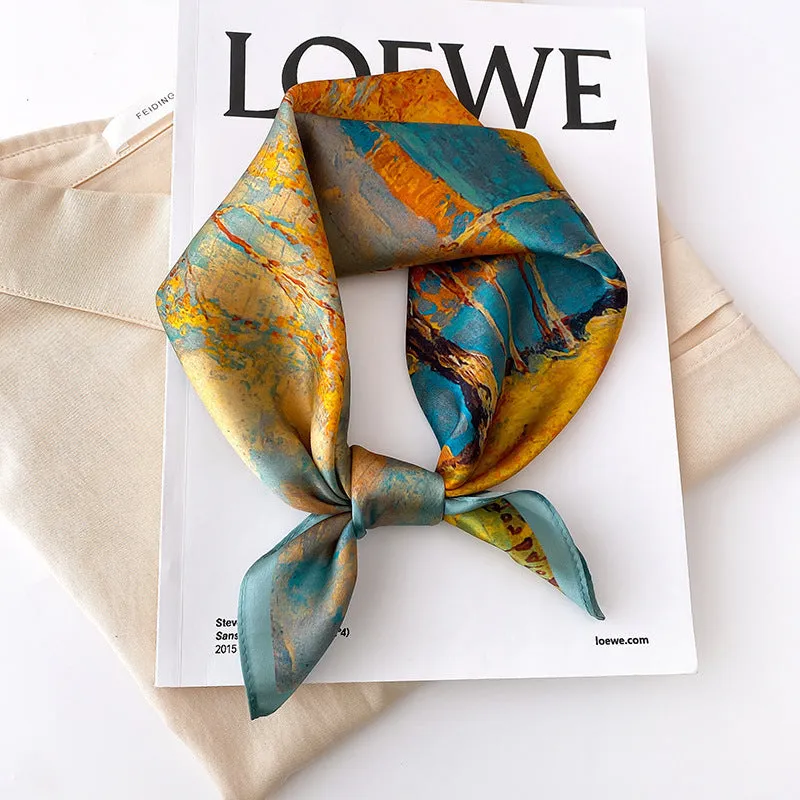 Fashion Lady Sunflower Vintage Scarf