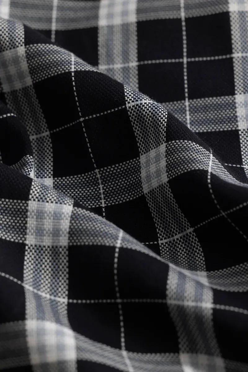 Fleur Black Checks Shirts