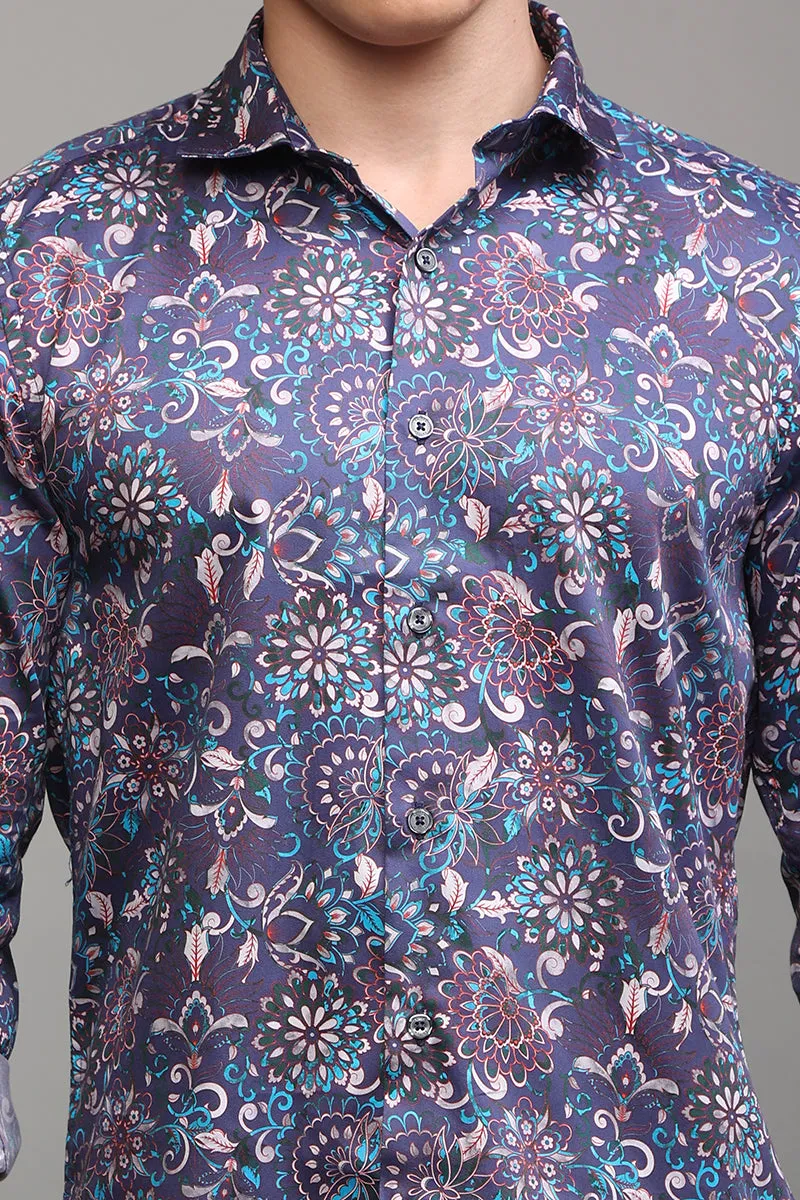 Flowleaf Blue Shirt