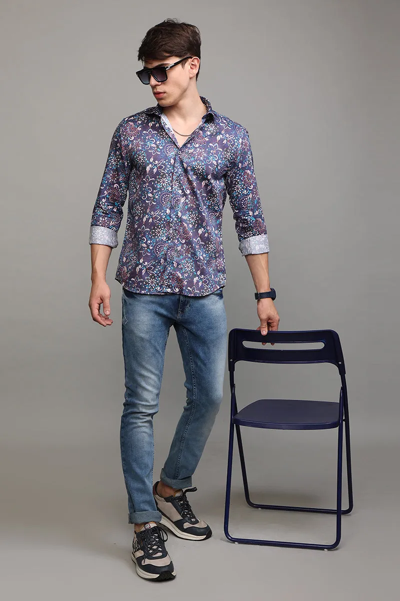 Flowleaf Blue Shirt