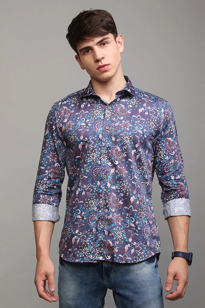 Flowleaf Blue Shirt