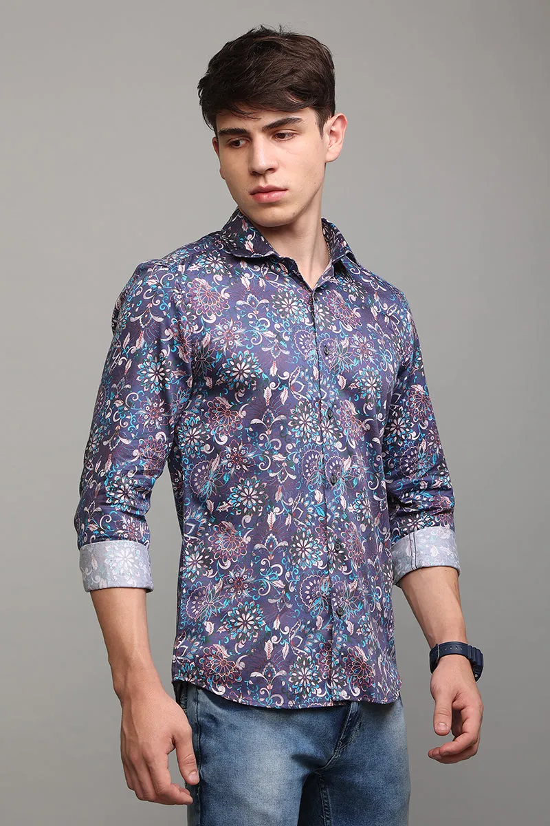 Flowleaf Blue Shirt