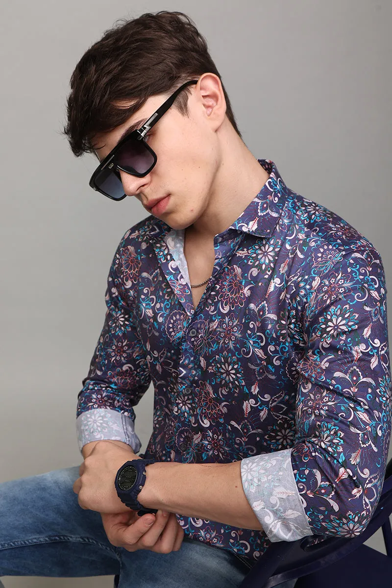 Flowleaf Blue Shirt