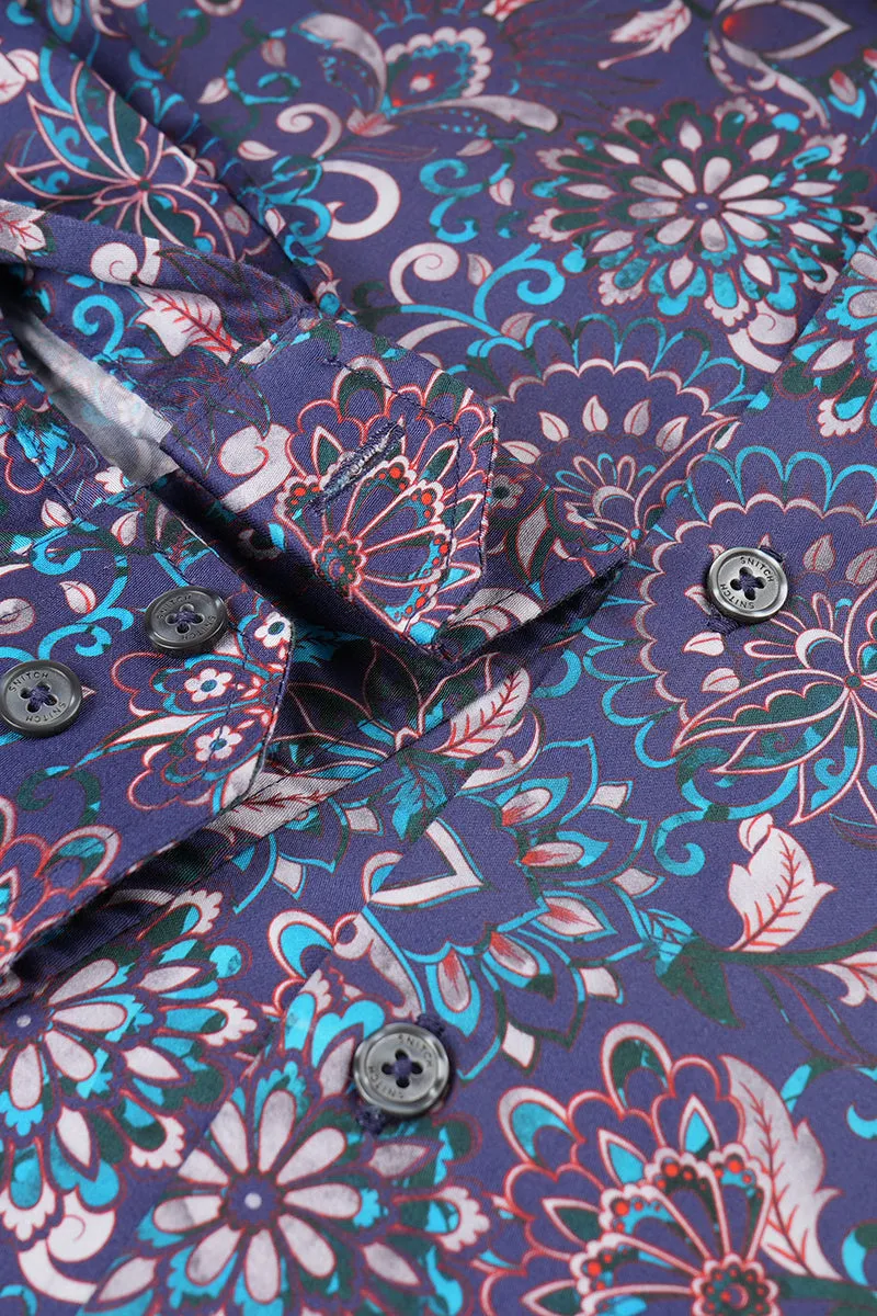 Flowleaf Blue Shirt