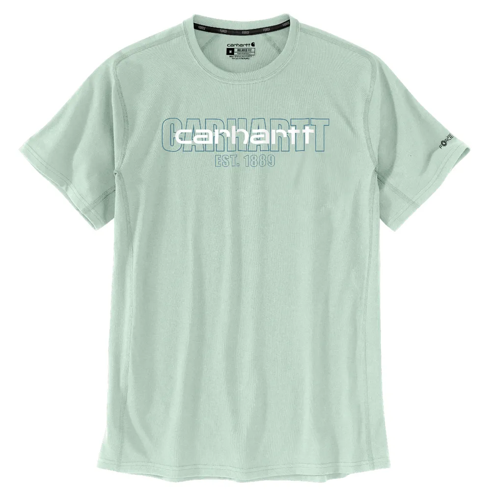 Force Relaxed Fit Midweight Short-Sleeve Logo Graphic T-Shirt - GH4-Big Sky | Carhartt 106653