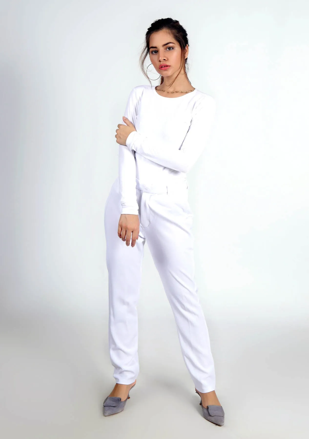 Full Sleeve T Shirt - White
