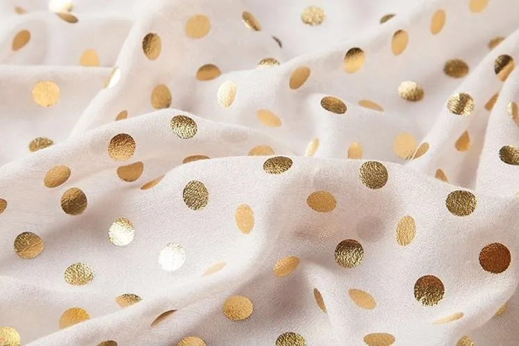 Golden Polka Dot Hijabs/Shawl