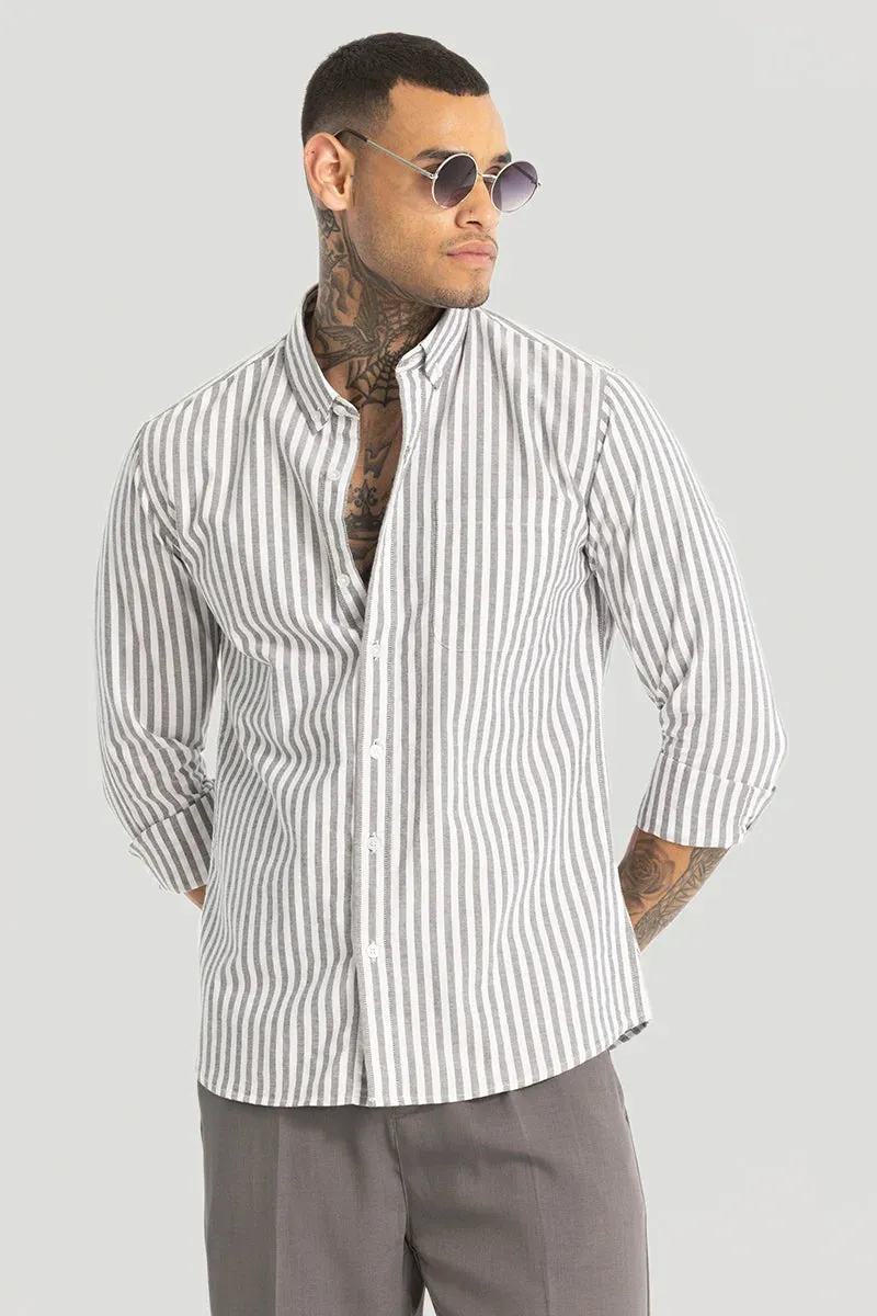 Grey Oxford Stripes shirt