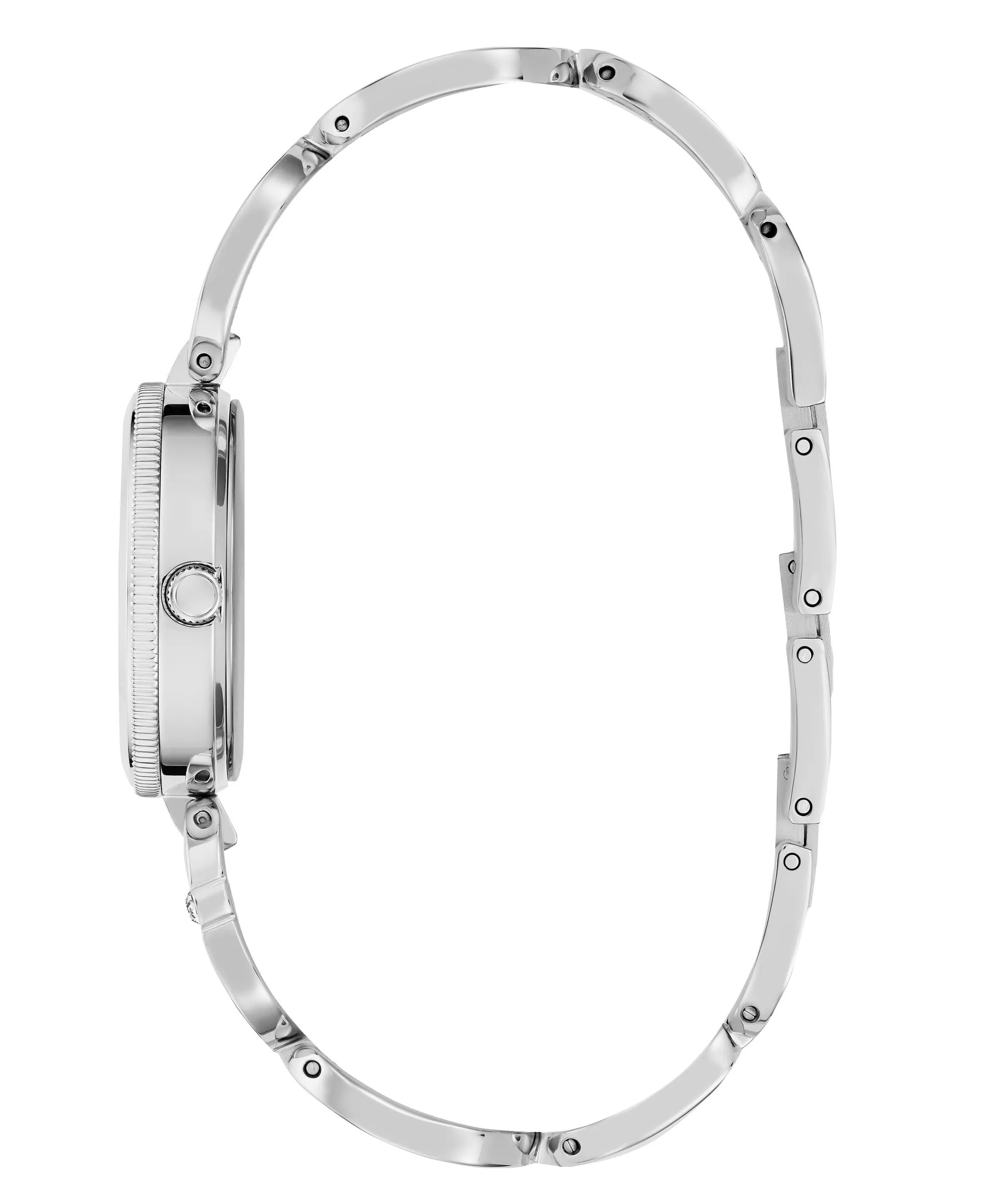 GUESS Women's 30mm Watch - Silver Tone G-Link Silver Tone Dial Silver Tone Case