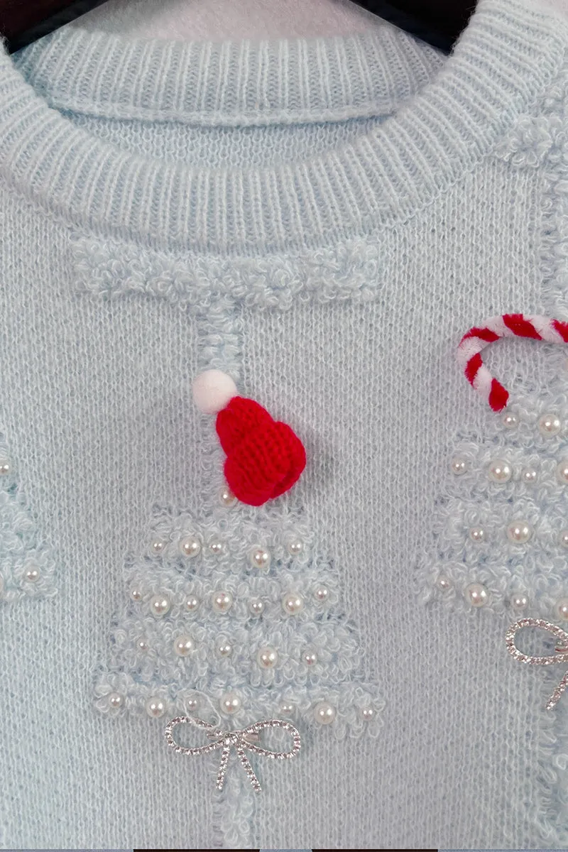 HWS1250 Festive 3D Knit Sweater