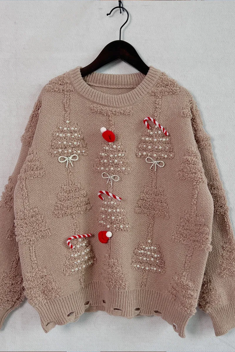 HWS1250 Festive 3D Knit Sweater