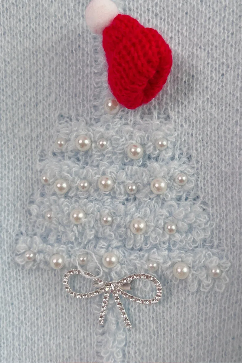 HWS1250 Festive 3D Knit Sweater
