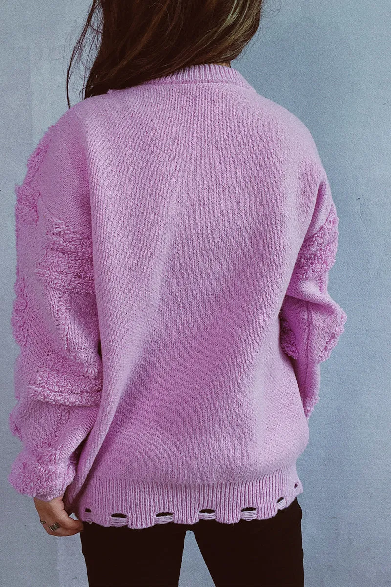 HWS1250 Festive 3D Knit Sweater