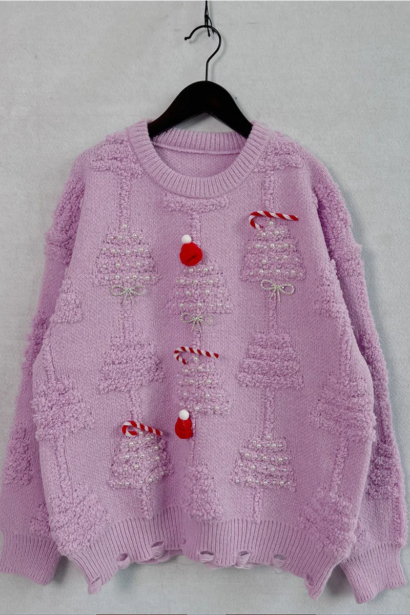 HWS1250 Festive 3D Knit Sweater