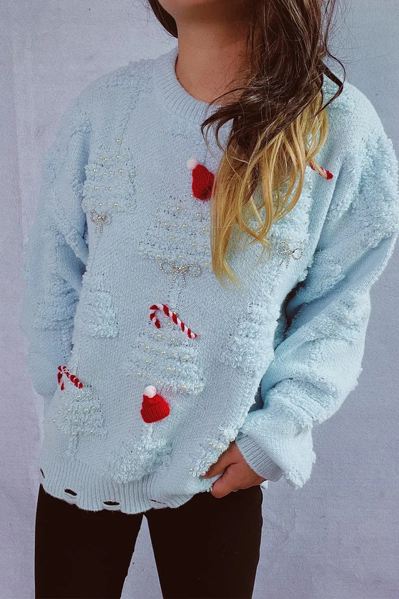 HWS1250 Festive 3D Knit Sweater