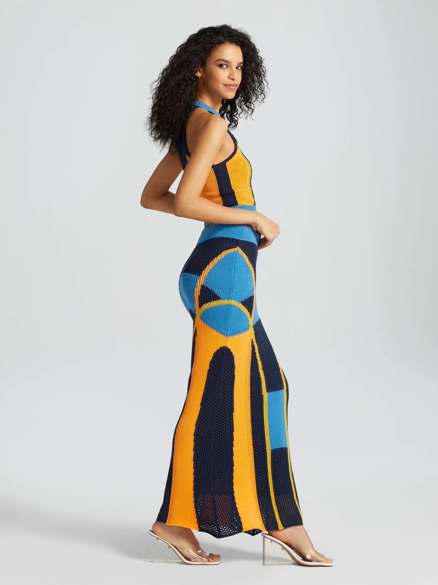 Kayin Colorblock Maxi Sweater Skirt