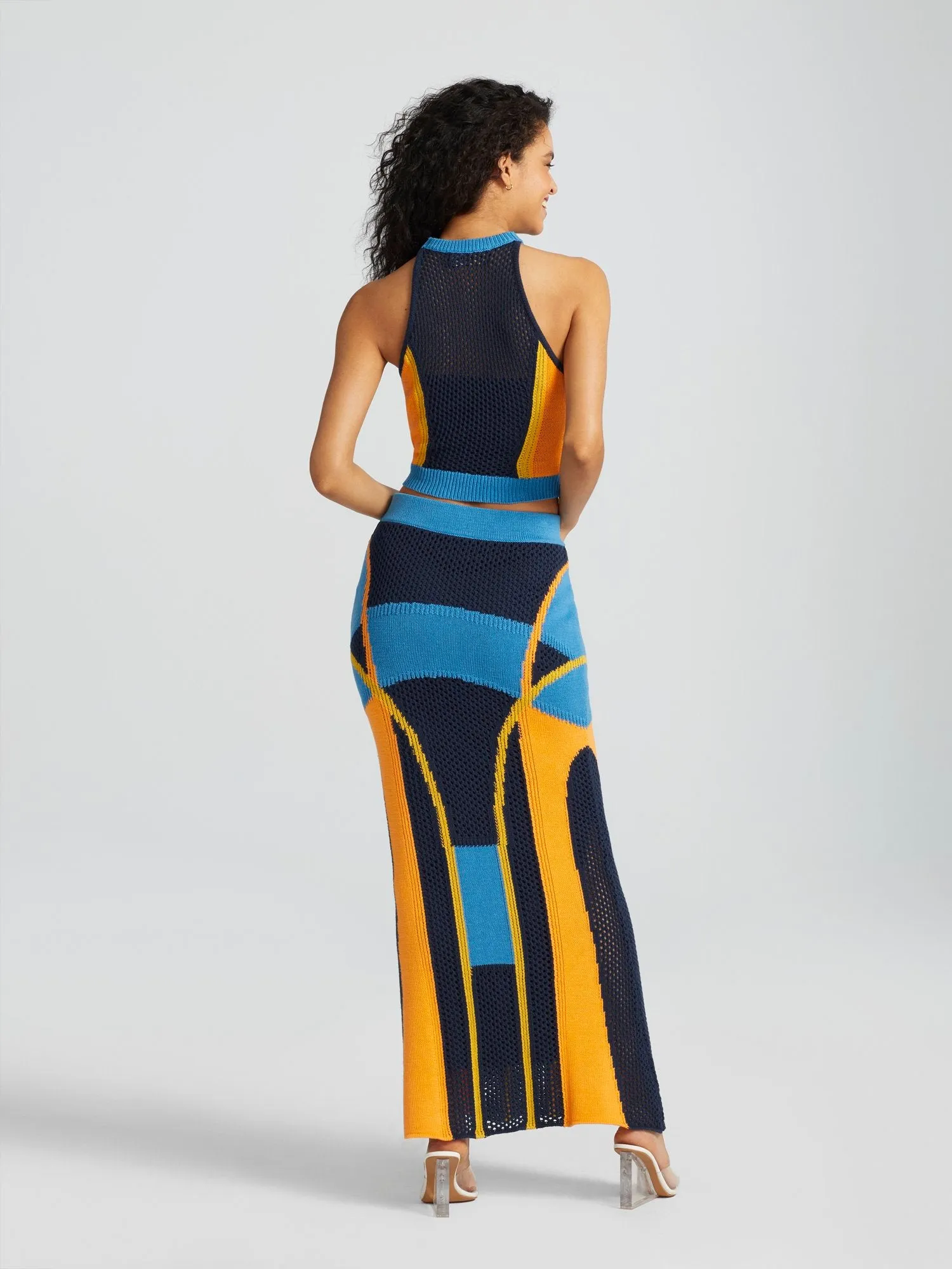 Kayin Colorblock Maxi Sweater Skirt