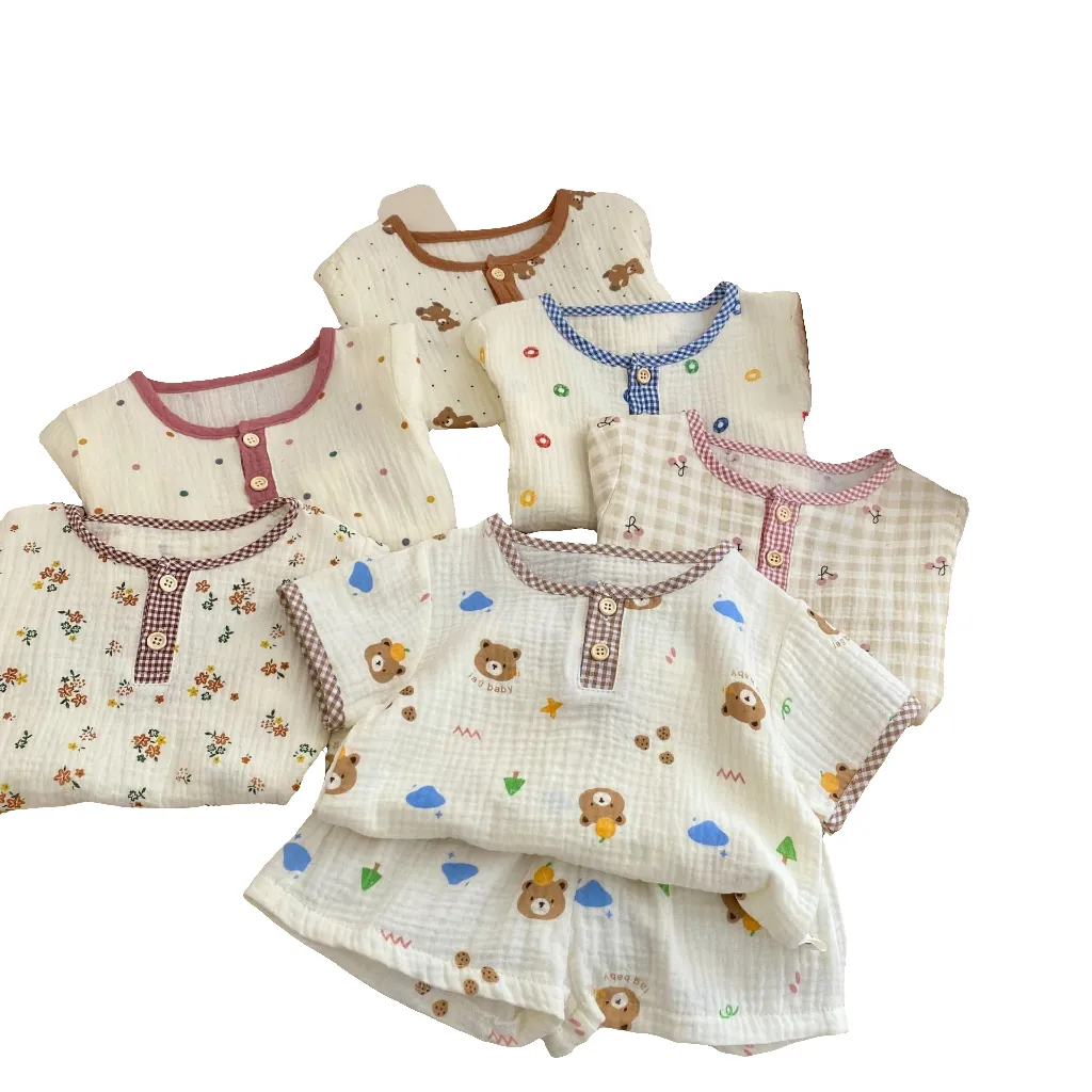 Kid's summer comfortable short-sleeved shorts pajamas
