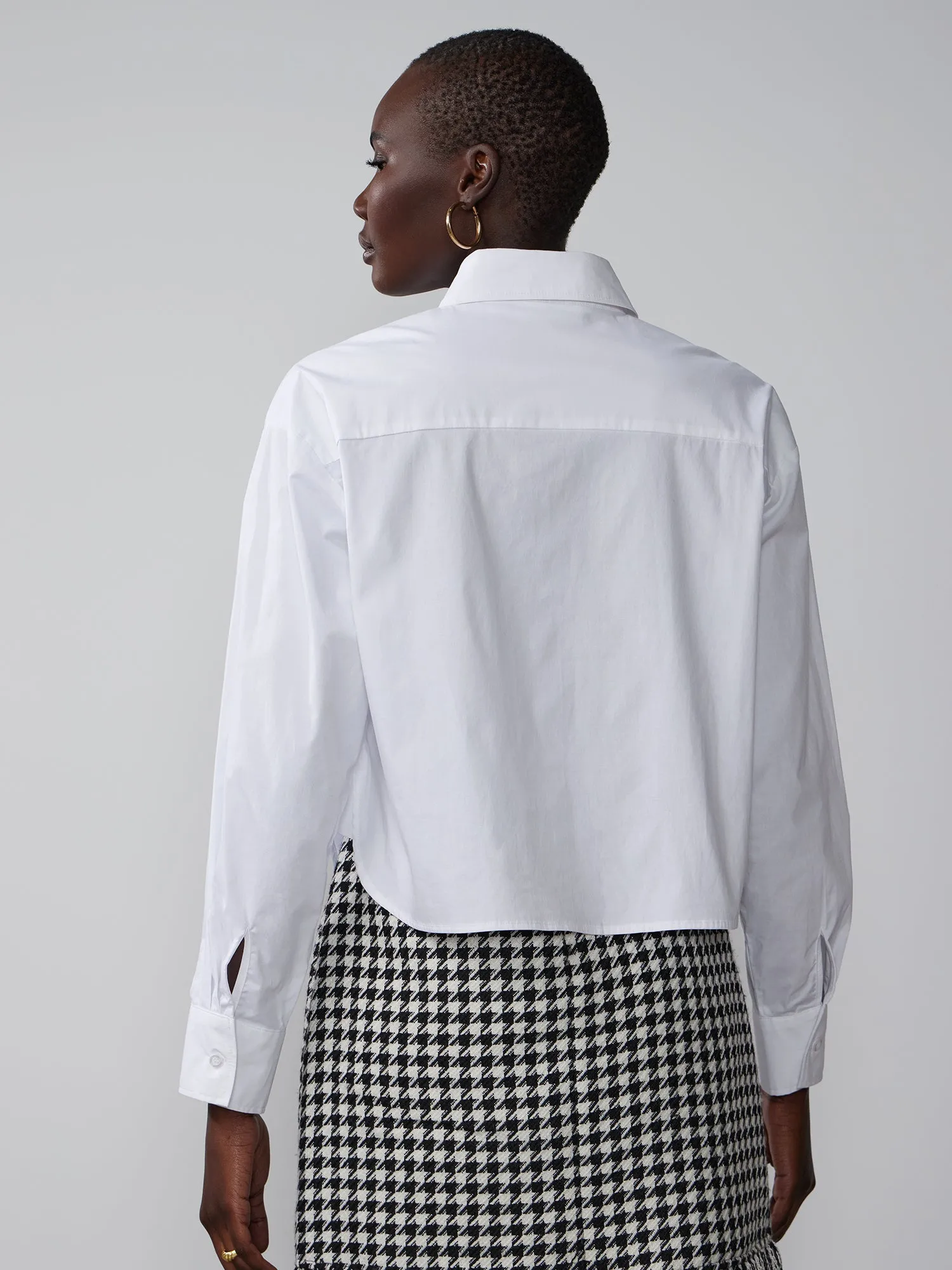 Long Sleeve Boxy Button Down Shirt
